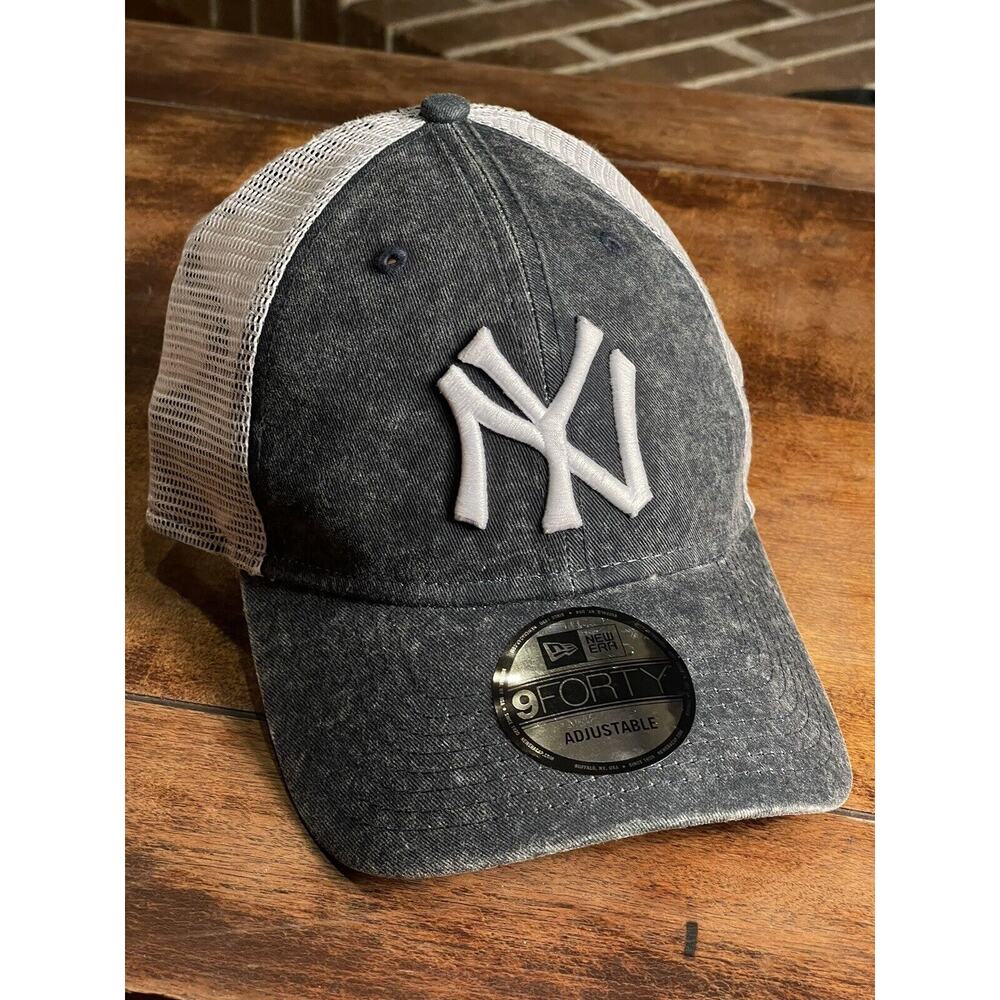 NEW YORK YANKEES NEW ERA HAT 9FORTY Gray SNAPBACK ADJUSTABLE MLB BASEBALL CAP